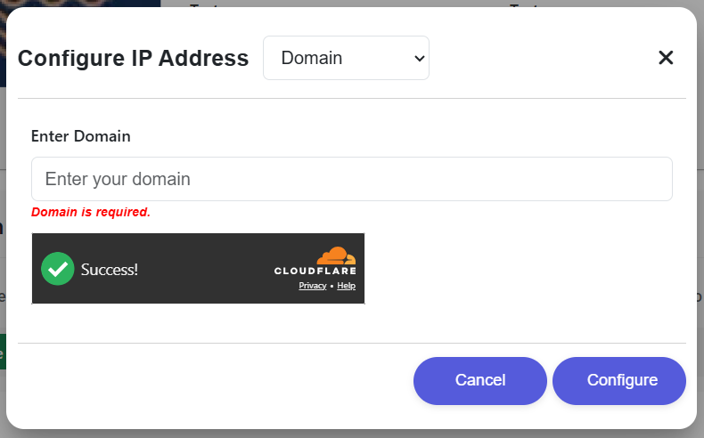 Domain-based IP Configuration
